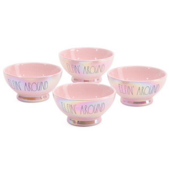 Rae DUNN • “Elfin’ Around” Iridescent Pink Bowl Set - Picture 1 of 8